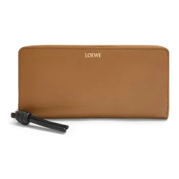 LOEWE Bright Nappa Calfskin Wallet Regular Women's Brown/Black