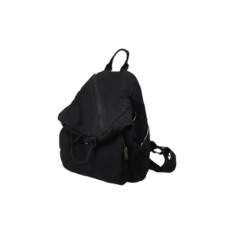 UNITE STAR Canvas Hand held Backpack Medium Size Unisex Black/White/Brown-6