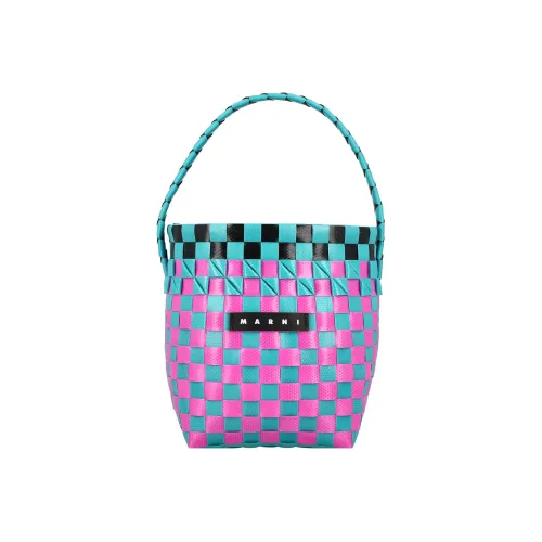 MARNI Logo Patch Checked Shoulder Bag