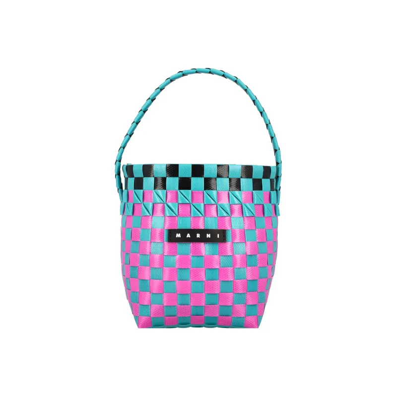 MARNI Logo Patch Checked Shoulder Bag-0