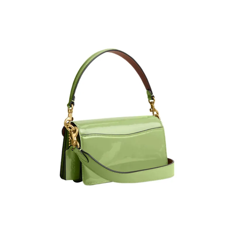 COACH Tabby Patent Leather Messenger Bag, Handbag, Shoulder Bag Women's Grass Green-1