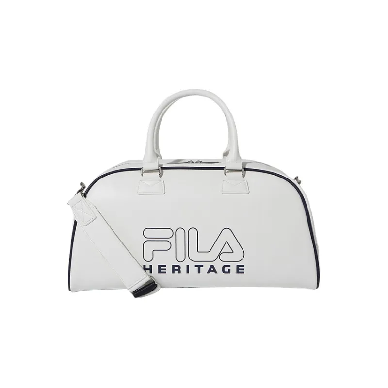 FILA Nylon Shoulder Bag, Crossbody Bag, Handbag, Gym Bag Unisex White-0