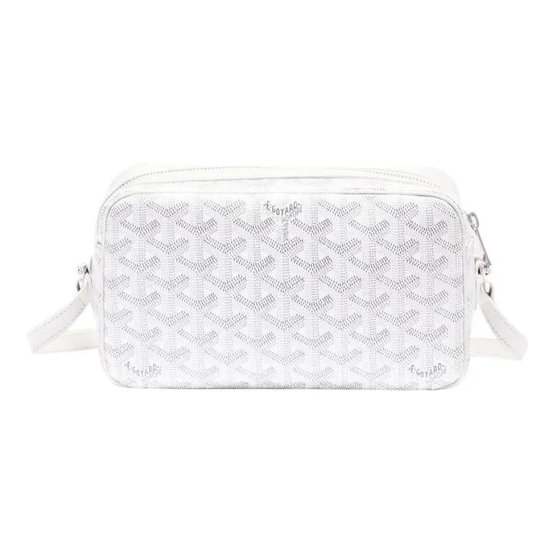 GOYARD Cap-Vert Canvas With Leather Camera Bag Shoulder Bag Crossbody Bag Small Size Unisex White/Red-1