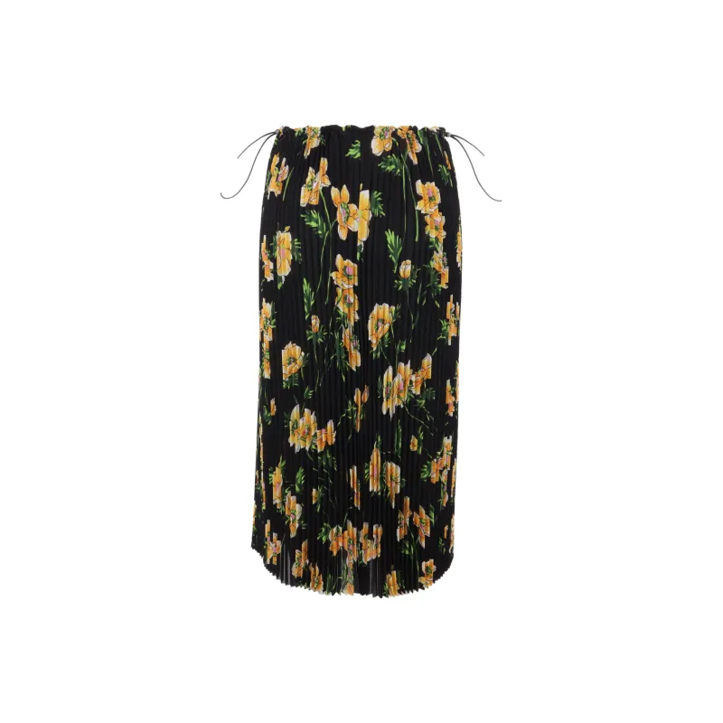 Balenciaga Floral Printed Ruched Waist Skirt-1
