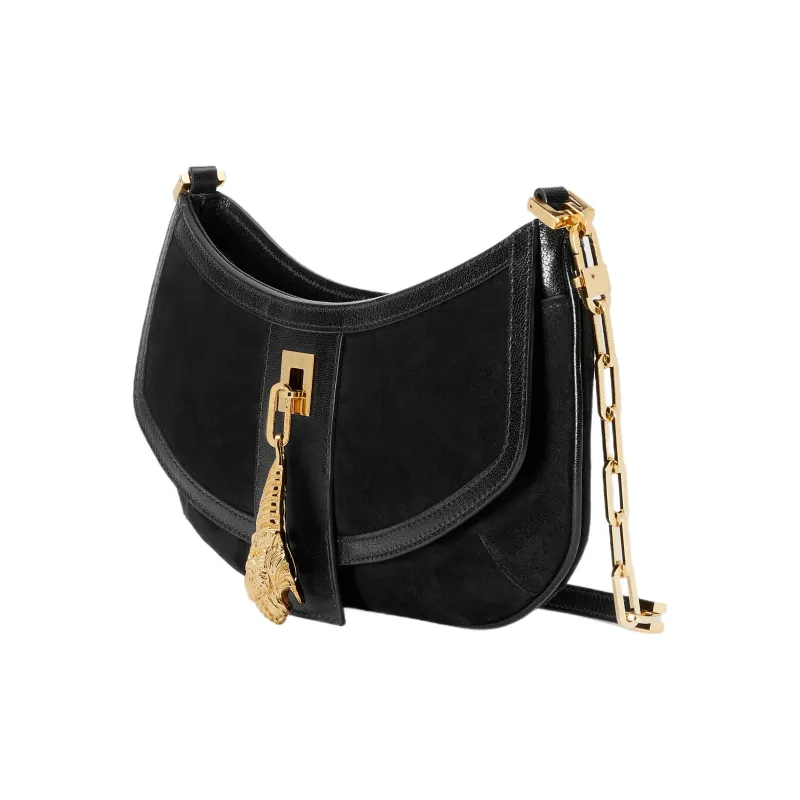 GUCCI Suede Handbag Shoulder Bag Women's Black-1