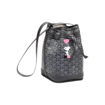 GOYARD Snoopy Co branded Petit Flot Canvas With Leather Bucket Bag, Shoulder Bag Women's