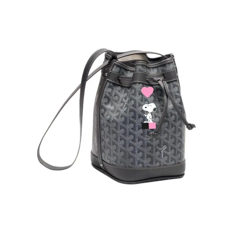 GOYARD Snoopy Co branded Petit Flot Canvas With Leather Bucket Bag, Shoulder Bag Women's-0