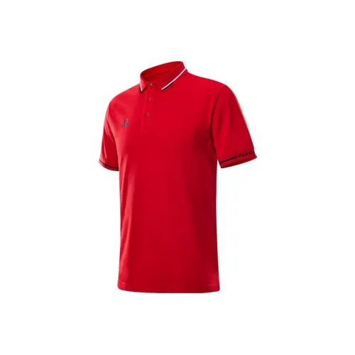 PEAK Polo Shirts Men Large Red