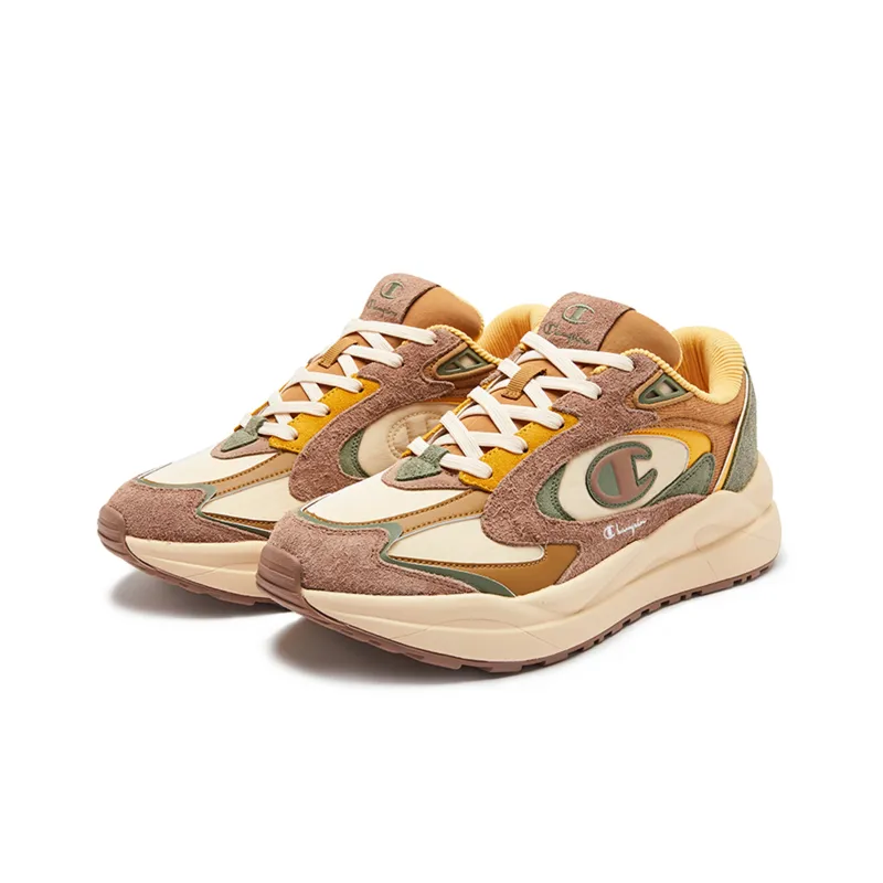 Champion Slip Resistant Low Top Chunky Sneakers Men's Yellow Brown-2