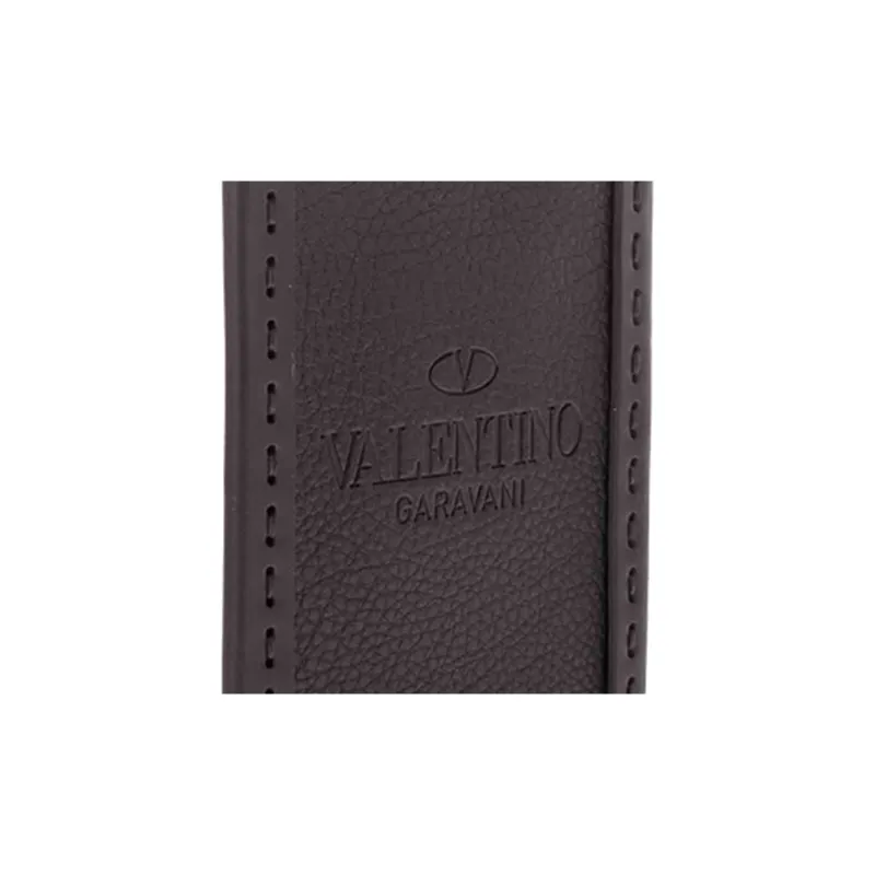 Valentino Cow Leather Leather Case Cell Phone Pouch Regular Unisex Black-4