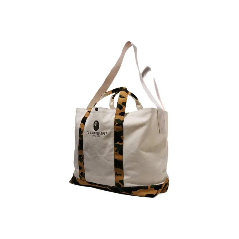 A BATHING APE Cotton One Shoulder Handbags Regular Men's Beige-1