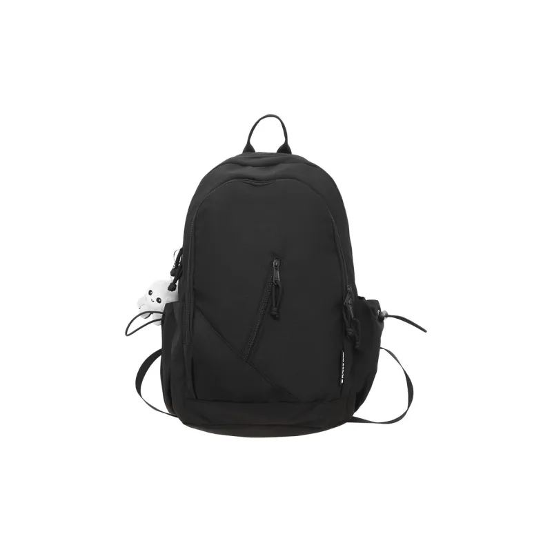 Rainbow Girl Nylon Backpack Regular Black/White/Gray-0