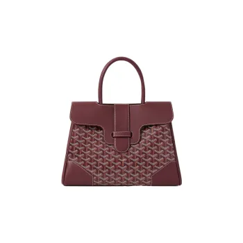 GOYARD Saigon Canvas With Leather Xigong Tote Handbags Shoulder Bags Large Size Unisex Burgundy