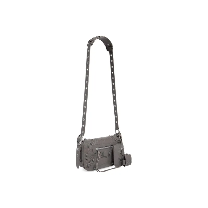 Balenciaga Le Cagole Arena Lambskin Flap Messenger Bag Shoulder Bag Crossbody Bag Extra Small Men's Dark Gray-3