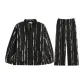 Women's, Mati Black Apricot Stripes
