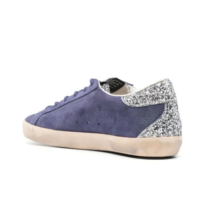 Golden Goose Low Top Skateboard Shoes Women's Blue-4