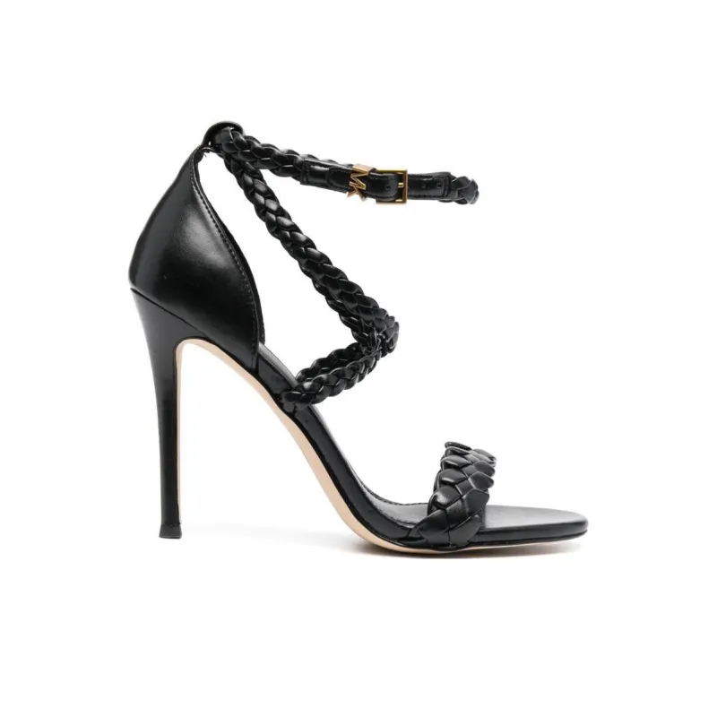 MICHAEL KORS Astrid-Braided Strap Sandals Women's Black-1