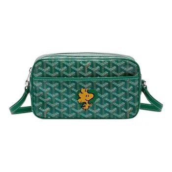 GOYARD Cap-Vert Canvas With Leather Camera Bag Shoulder Bag Crossbody Bag Small Size Unisex Green/Green