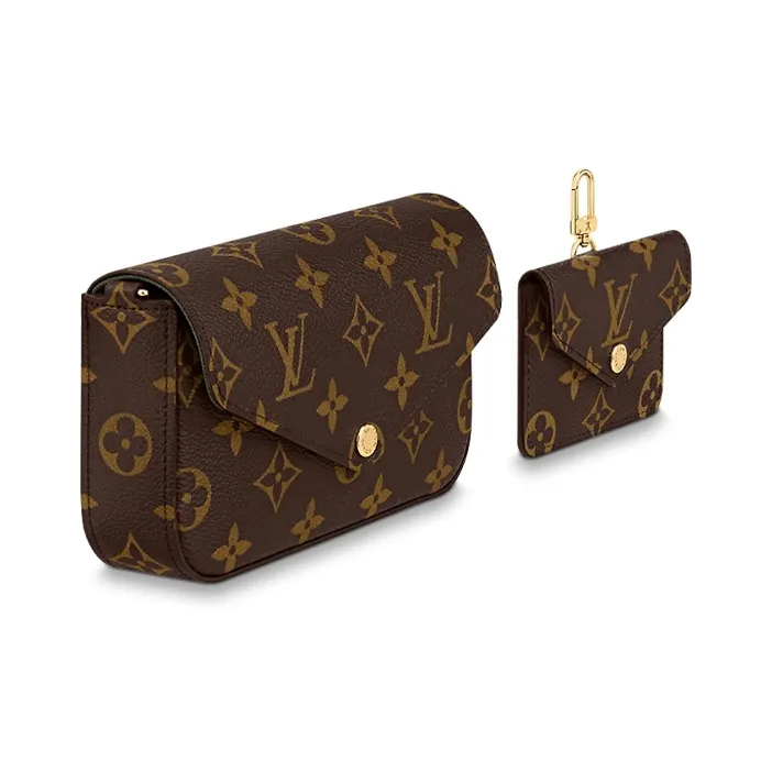 LOUIS VUITTON Félicie Strap & Go Monogram Khaki Green/Ebony-1