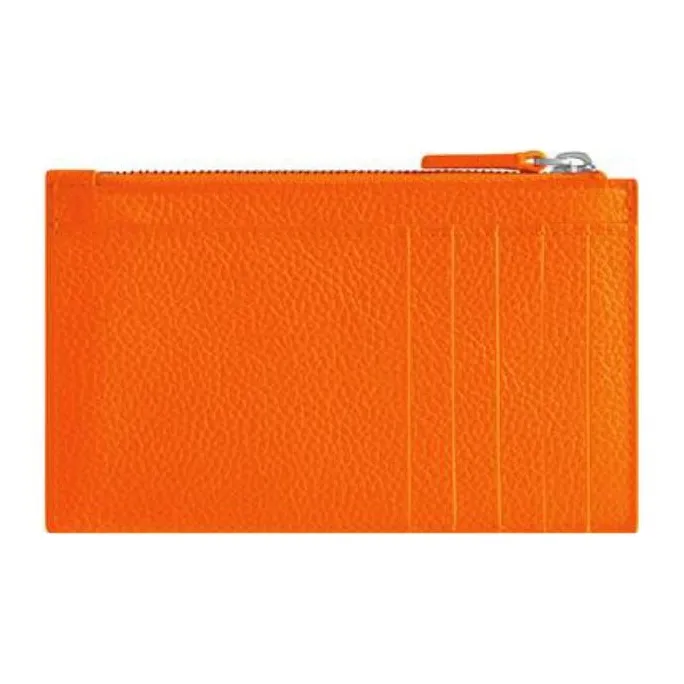 Balenciaga Cow Leather Card Holder Tubas Men's Orange-1