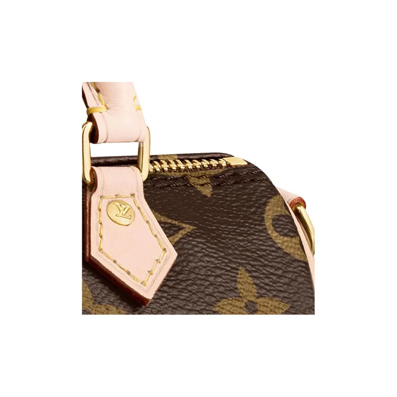 LOUIS VUITTON Speedy Bandouliere Monogram Nano Brown-5