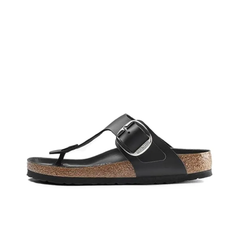 Birkenstock Gizeh Flip Flops Women's Black Narrow Fit-0