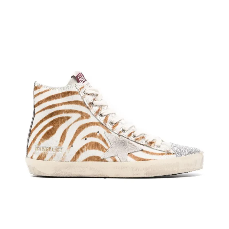 Golden Goose Mid Star Zebra-print Sneakers-1