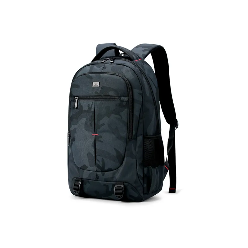 SEPTWOLVES Fabric Backpack Regular Unisex Camouflage/Black/Pink-11
