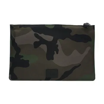 Valentino Textile Nylon Clutch Regular Men's Multicolor Khaki Green