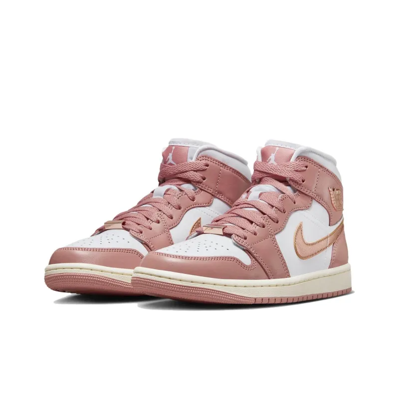 Jordan 1 Mid Se Red Stardust Women's-2