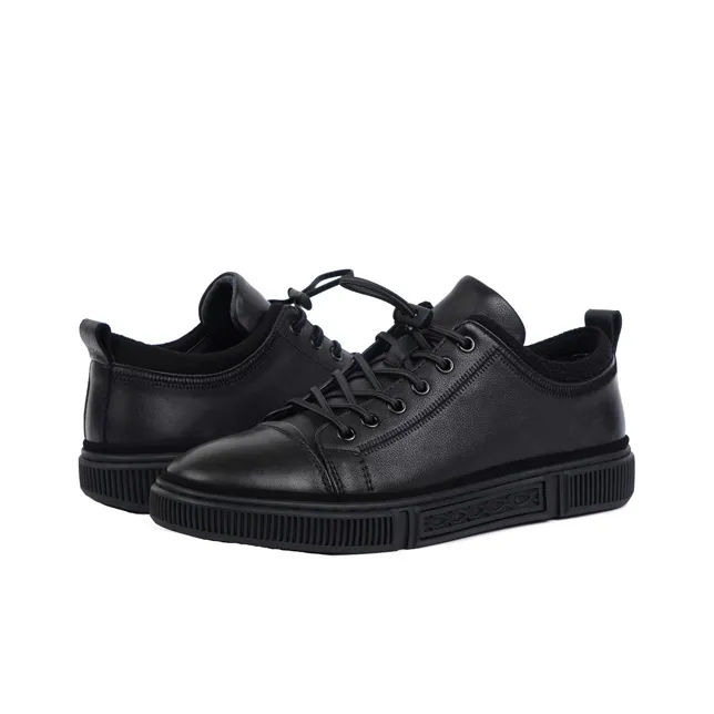 TIMOTHY&CO. Low-Top Skateboard Shoes Men's Black-3