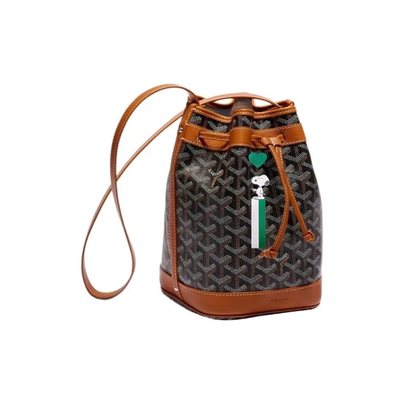 GOYARD Snoopy Co branded Petit Flot Canvas With Leather Bucket Bag, Shoulder Bag Women's-0