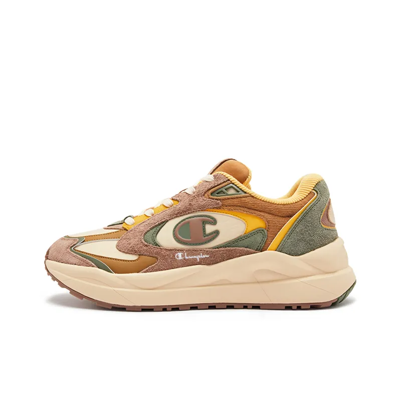 Champion Slip Resistant Low Top Chunky Sneakers Men's Yellow Brown-0