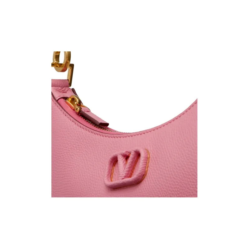 Valentino Vlogo Grained Calfskin HOBO Bag Shoulder Bags Handbags Mini Women's Pink-3