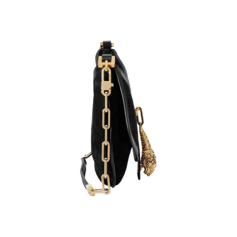 GUCCI Suede Handbag Shoulder Bag Women's Black-2