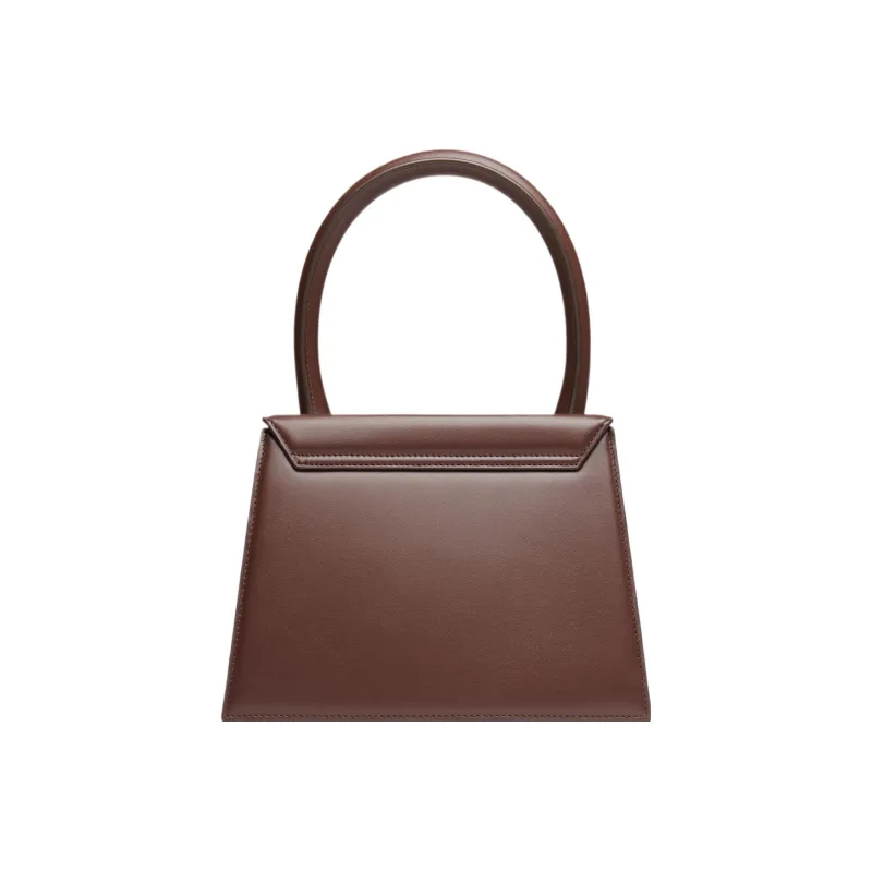 Jacquemus LE GRAND CHIQUITO Cow Leather Shoulder Bag, Crossbody Bag, Handbag Tubas Women's Dark Brown-2