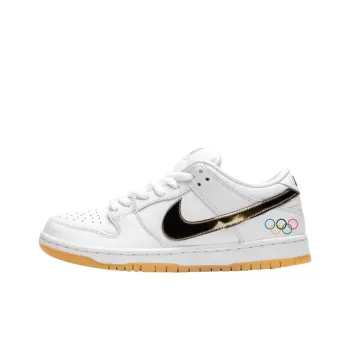 Olympics x Nike Dunk SB Slip-Resistant Low-Top Skateboard Shoes Men's White