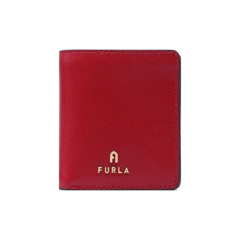 Furla Cow Leather Wallet Small Size Women's Red-0