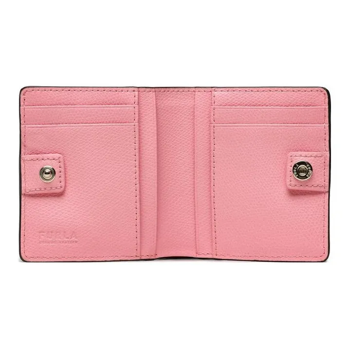 Furla Cow Leather Wallet Small Size Women's Pink-2
