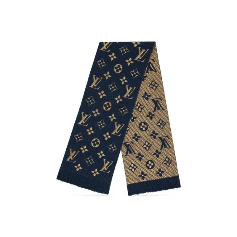 LOUIS VUITTON Knit Scarves Women's Blue-2
