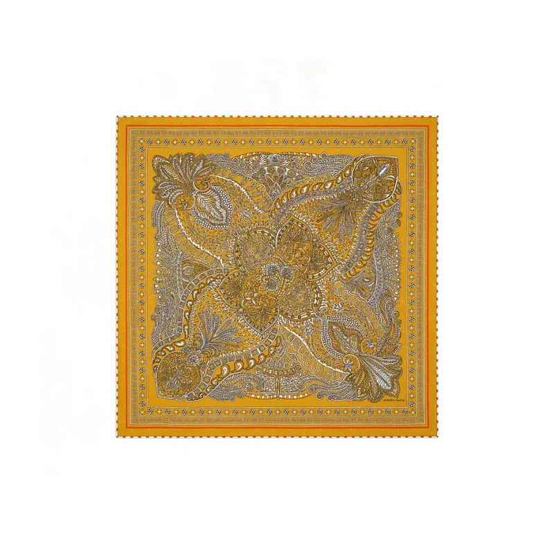 HERMES Silk Scarves Women's Yellow-0