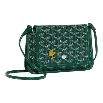 GOYARD Plumet Canvas With Leather Envelope Bag Handheld Shoulder Bag Crossbody Bag Small Size Unisex Green