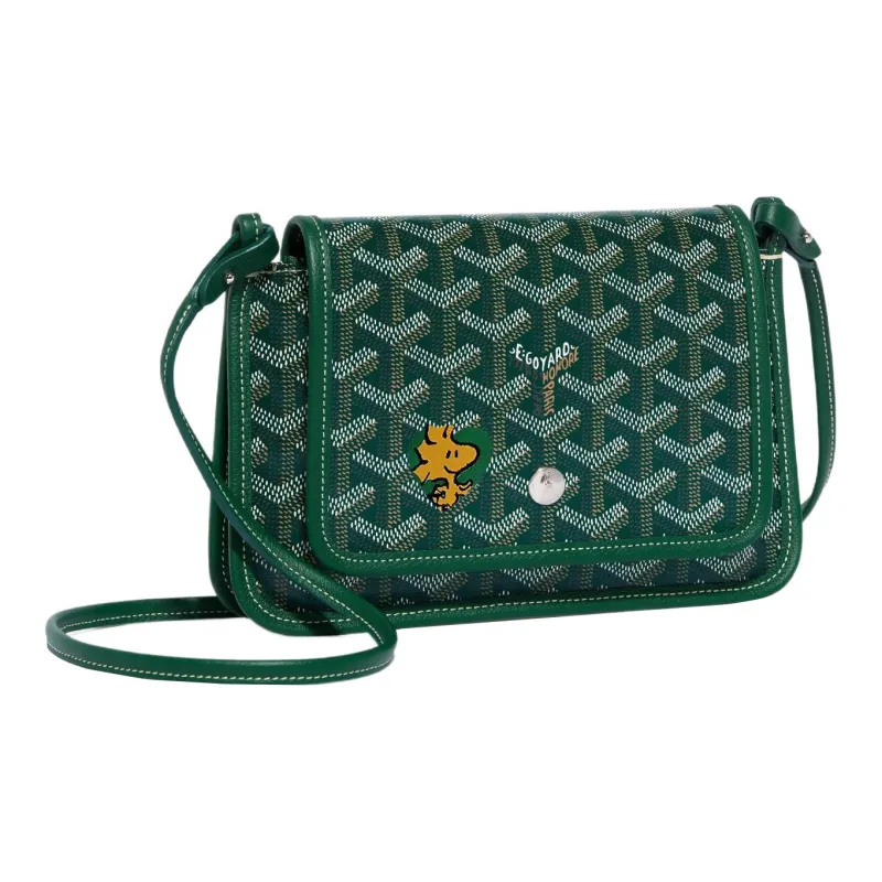 GOYARD Plumet Canvas With Leather Envelope Bag Handheld Shoulder Bag Crossbody Bag Small Size Unisex Green-0