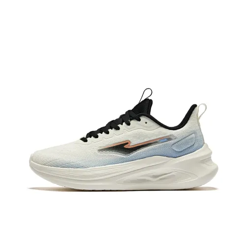 Erke Anti Slip And Wear Resistant Breathable Low Top Running Shoes Women's Microcrystal White/Jet Black