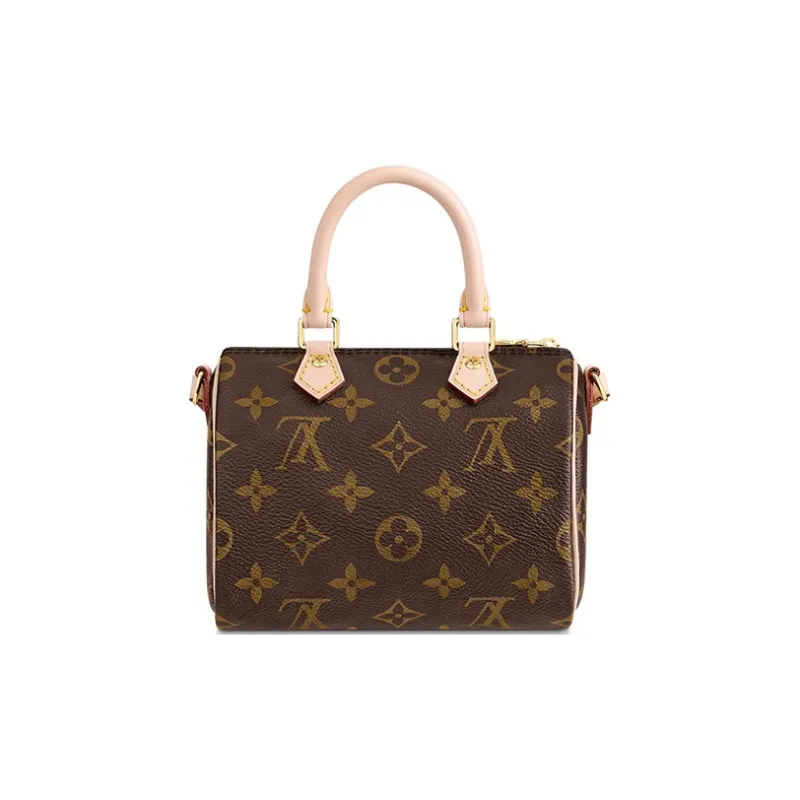 LOUIS VUITTON Speedy Bandouliere Monogram Nano Brown-2