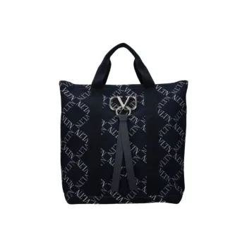Valentino Fabric Tote Bag Shopping Bag Handbag Regular Women's Black