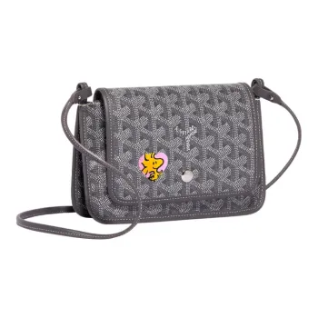 GOYARD Plumet Canvas With Leather Envelope Bag Handheld Shoulder Bag Crossbody Bag Small Size Unisex Gray/Pink