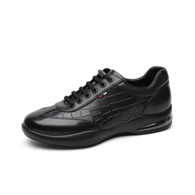 GOLDLION Low Top Casual Shoes Men's Black Gray-1