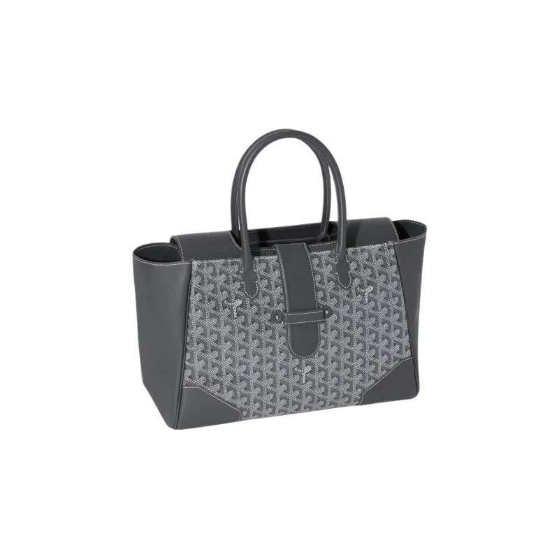 GOYARD Saigon Canvas With Leather Saigon Tote Handbag, Shoulder Bag Large Size Unisex Gray-3