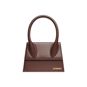Jacquemus LE GRAND CHIQUITO Cow Leather Shoulder Bag, Crossbody Bag, Handbag Tubas Women's Dark Brown